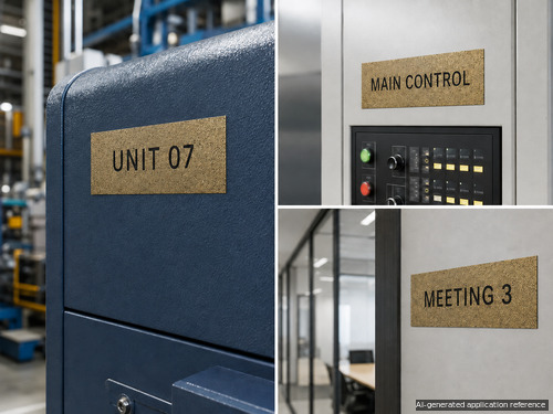 Coarse grain gold engraving plastic for equipment control panel and office signs